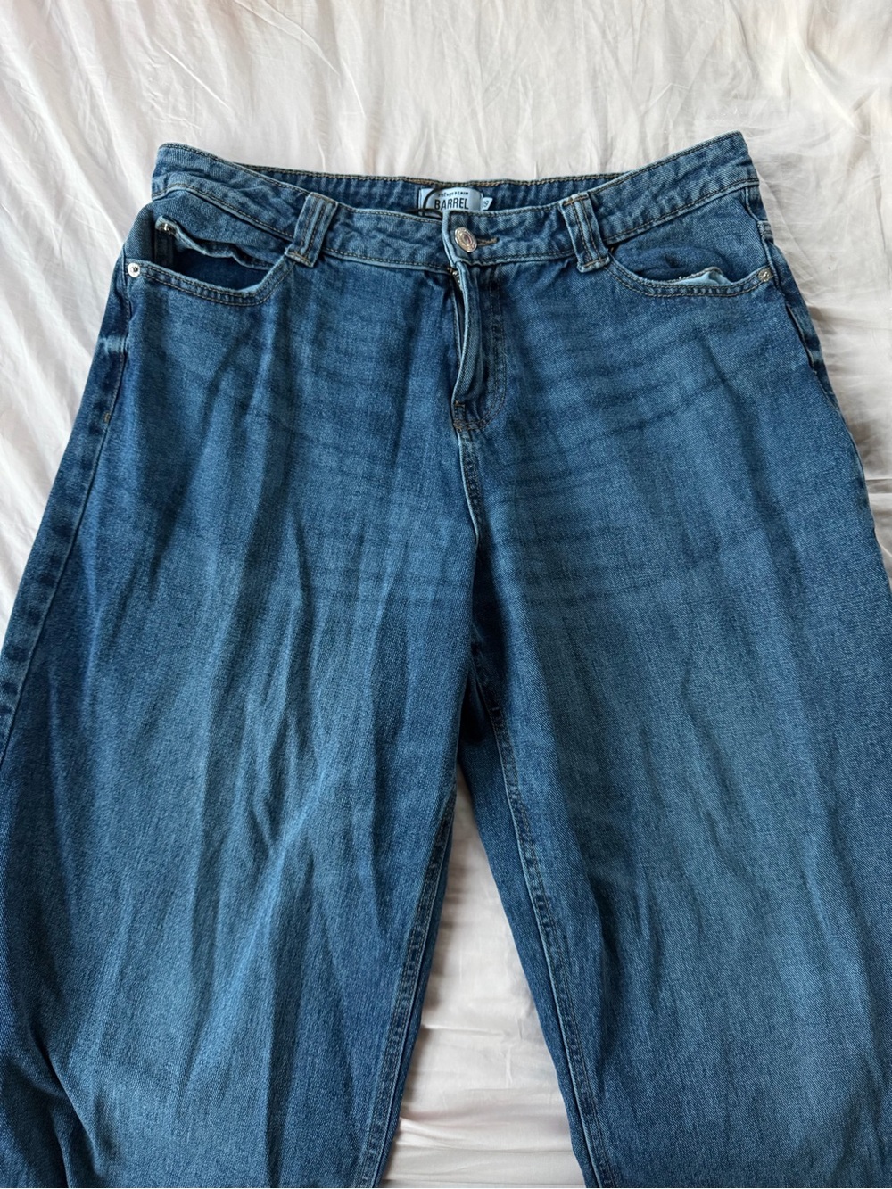 Denim Barrel Baggy Jeans